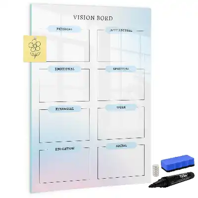 Magnetisch glazen memobord voor aan de muur