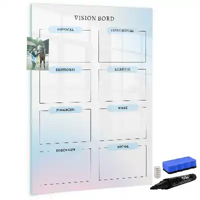 Magnetisch glazen memobord voor aan de muur