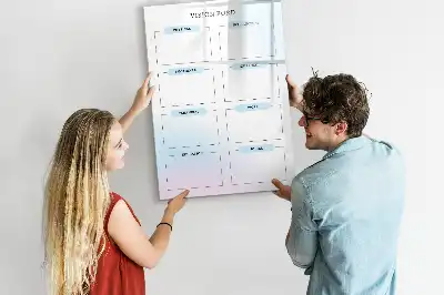 Magnetisch glazen memobord voor aan de muur