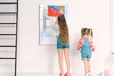 Magnetisch glazen memobord voor aan de muur