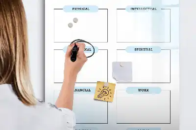 Magnetisch glazen memobord voor aan de muur
