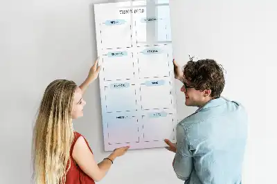Magnetisch glazen memobord voor aan de muur