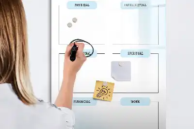 Magnetisch glazen memobord voor aan de muur