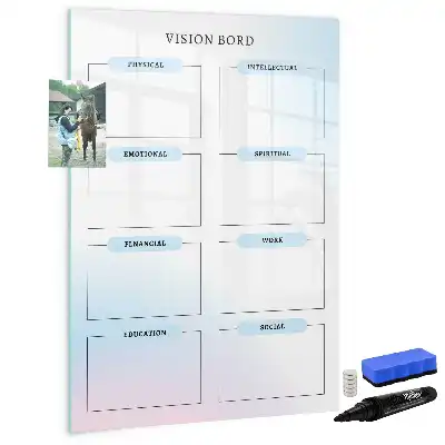 Magnetisch glazen memobord voor aan de muur