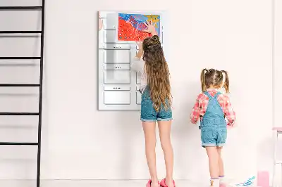 Visiebord van glas met decoratieve print