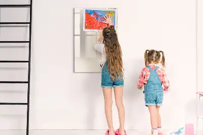 Magnetisch glazen memobord voor aan de muur subtiele bloemen