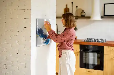 Glazen magneetbord met decoratieve print absoluut marmer