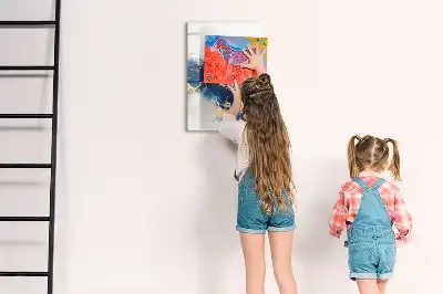 Glazen magneetbord met decoratieve print absoluut marmer