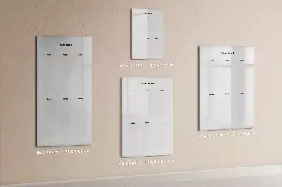 Visiebord van glas met decoratieve print