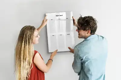 Visiebord van glas met decoratieve print