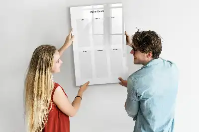 Visiebord van glas met decoratieve print