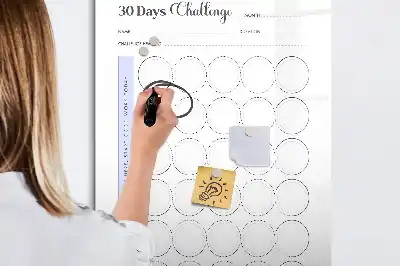 Glazen 30-dagen planner met decoratieve print