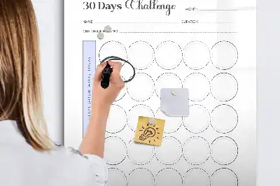 Glazen 30-dagen planner met decoratieve print