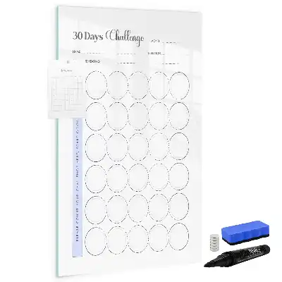 Glazen 30-dagen planner met decoratieve print