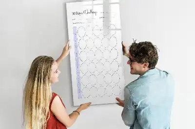 Glazen 30-dagen planner met decoratieve print
