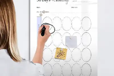 Glazen 30-dagen planner met decoratieve print