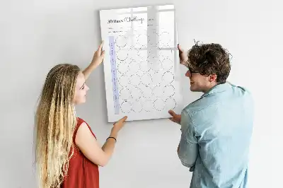 Glazen 30-dagen planner met decoratieve print