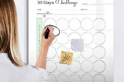 Magnetisch glazen memobord voor aan de muur uitdaging planner