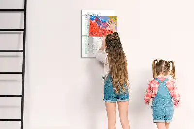 Magnetisch glazen memobord voor aan de muur uitdaging planner