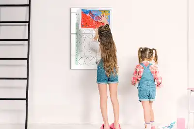 Magnetisch glazen memobord voor aan de muur uitdaging planner