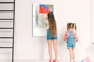 Glazen magneetbord met decoratieve Hallo zomer print