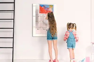Magnetisch glazen memobord verjaardagskalender voor aan de muur