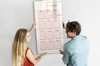 Magnetisch glazen memobord verjaardagskalender voor aan de muur