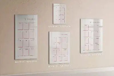 Magnetisch glazen memobord verjaardagskalender voor aan de muur
