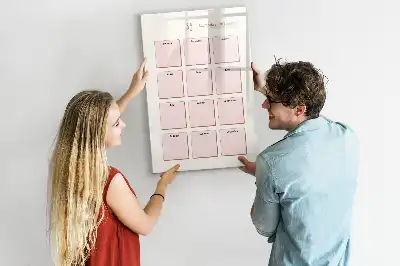 Magnetisch glazen memobord verjaardagskalender voor aan de muur