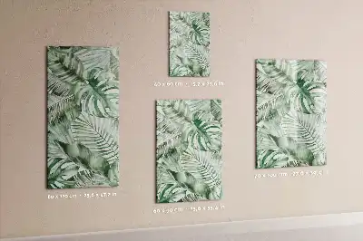 Glazen magneetbord met print van aquarel bladeren