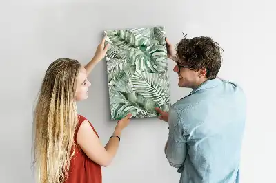 Glazen magneetbord met print van aquarel bladeren