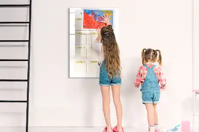 Magnetisch glazen jaarplanner voor aan de muur magneetbord van glas voor wandmontage