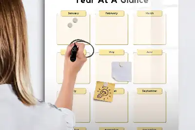 Magnetisch glazen jaarplanner voor aan de muur magneetbord van glas voor wandmontage