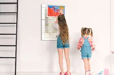 Magnetisch glazen jaarplanner voor aan de muur magneetbord van glas voor wandmontage