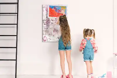 Magnetisch glazen memobord voor aan de muur rozen