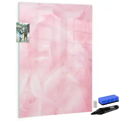 Magnetisch glazen memobord voor aan de muur met subtiele veren