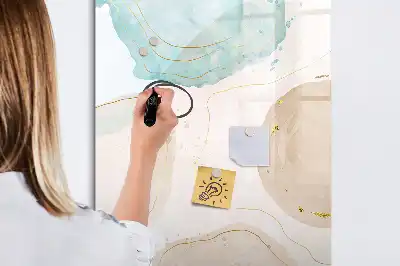 Glazen magneetbord met decoratieve pastelspetters