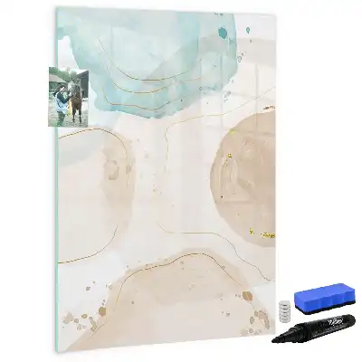 Glazen magneetbord met decoratieve pastelspetters