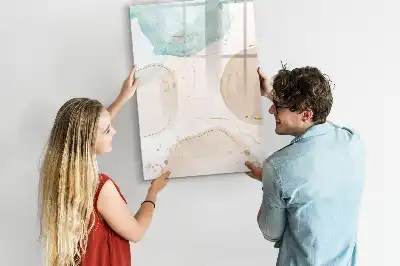 Glazen magneetbord met decoratieve pastelspetters