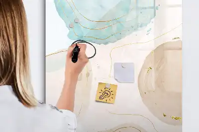 Glazen magneetbord met decoratieve pastelspetters