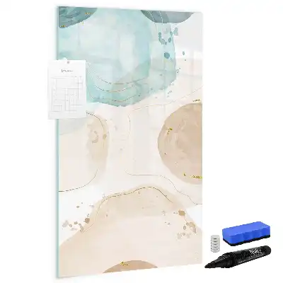 Glazen magneetbord met decoratieve pastelspetters