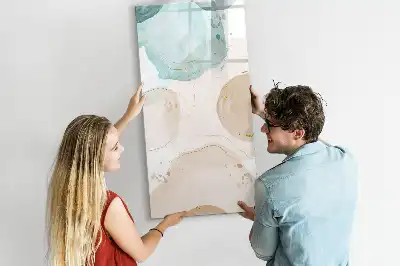Glazen magneetbord met decoratieve pastelspetters