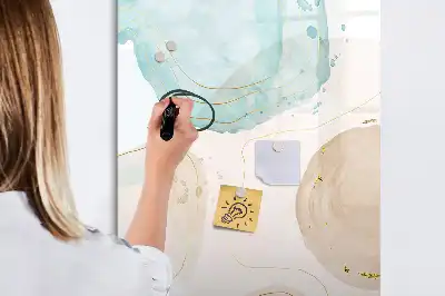 Glazen magneetbord met decoratieve pastelspetters