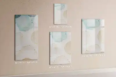 Glazen magneetbord met decoratieve pastelspetters