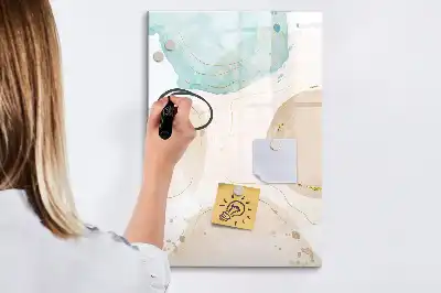 Glazen magneetbord met decoratieve pastelspetters