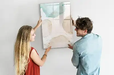 Glazen magneetbord met decoratieve pastelspetters