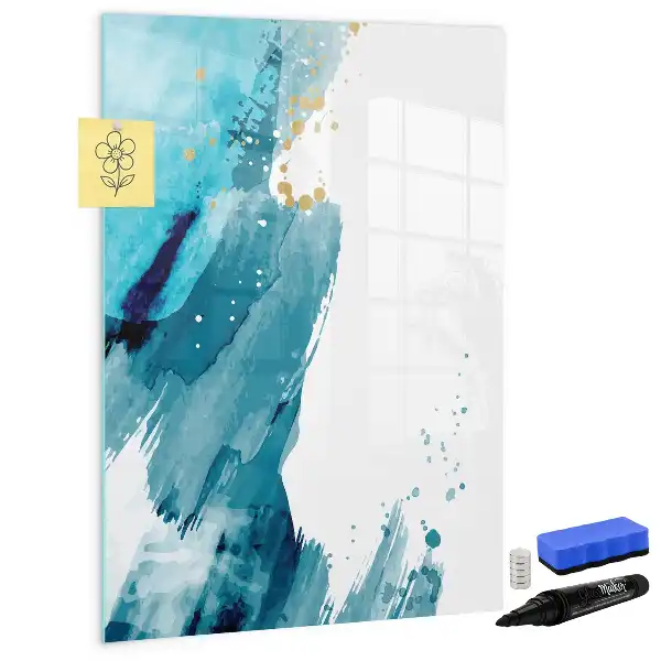 Glazen magneetbord met decoratieve print schilderij