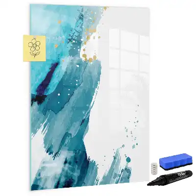 Glazen magneetbord met decoratieve print schilderij
