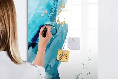 Glazen magneetbord met decoratieve print schilderij