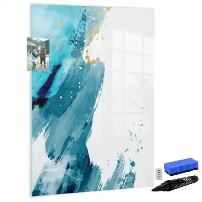 Glazen magneetbord met decoratieve print schilderij